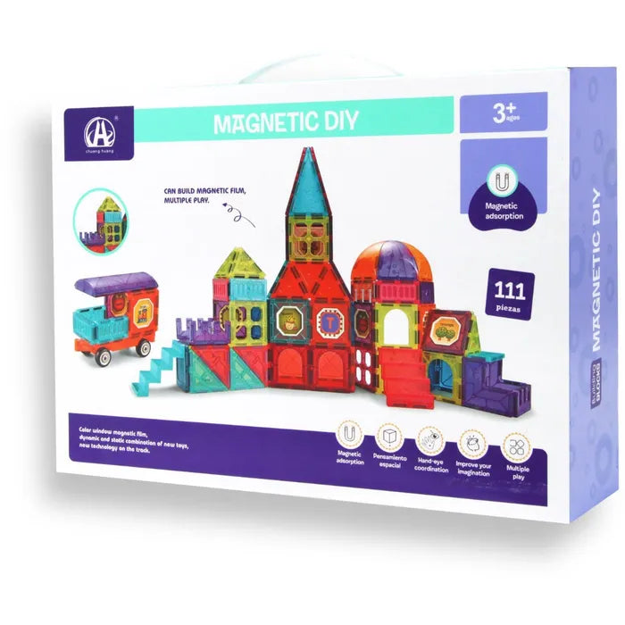 Magnetisches DIY-Baustein-Set - 111 Teile