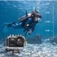 AKASO Brave 6 Plus Action Cam 4K30FPS 20MP WiFi Action Camera with Touchscreen EIS 4X Zoom Remote Control 40 m Underwater Camera with 2 x 1350 mAh Batteries and Helmet Accessories Kit