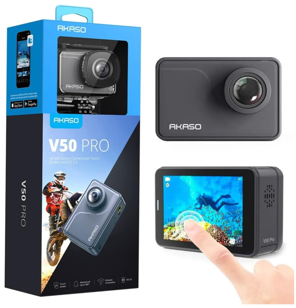 Akaso Action Camera V50 Pro 4K Action Cam Sports Underwater Camera with Accessories