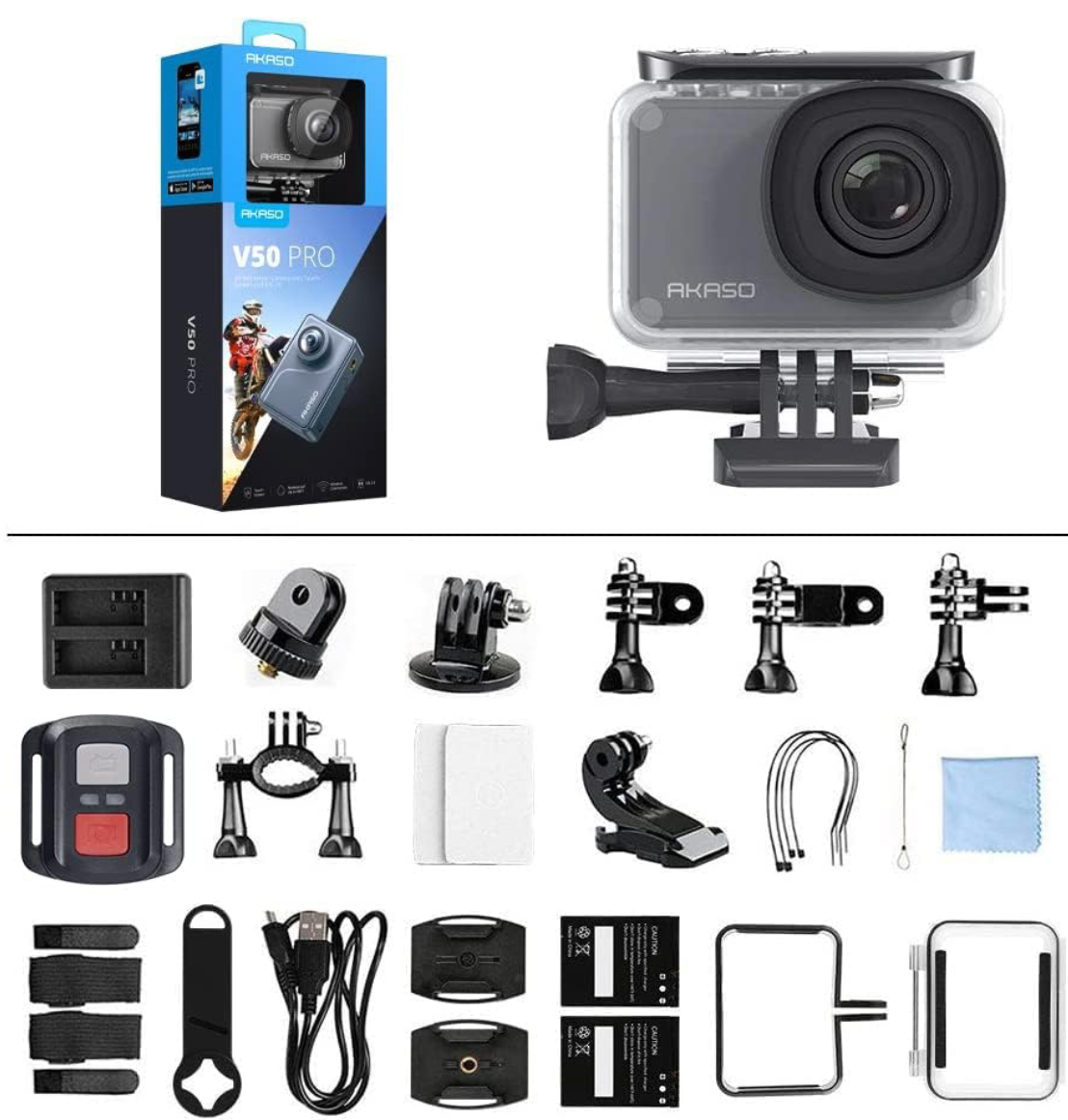 AKASO V50 Pro Special Edition 4K Action Cam Sports Underwater Camera with Accessories