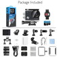 AKASO V50X Action Cam 4K30FPS with 64GB U3 Memory Card Underwater Camera WiFi 40M Ice Anti-Shake Action Camera 4X Zoom with Touch Screen Remote Control Sports Camera Waterproof Housing Helmet