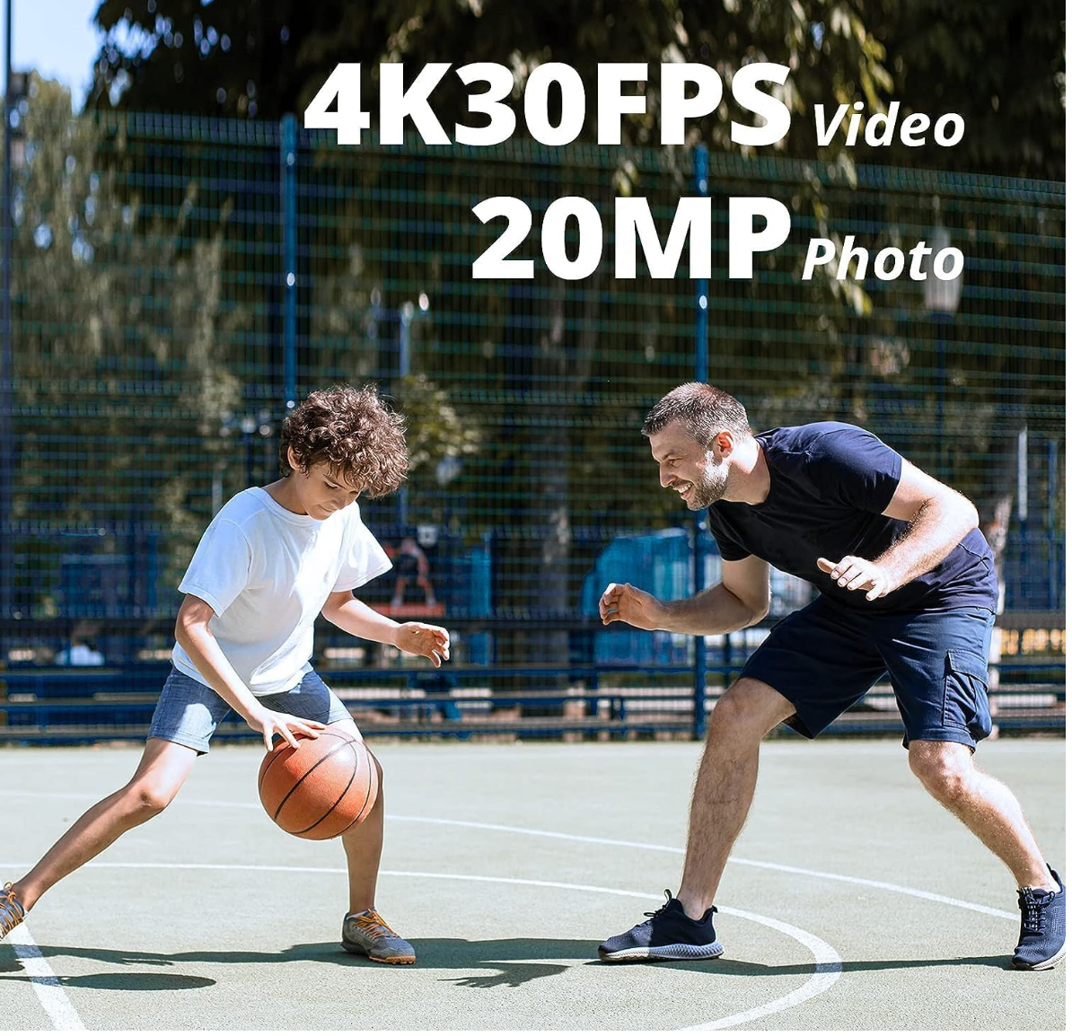 AKASO Brave 4 Pro Action Cam 4K30FPS 20MP with 64GB U3 Memory Card 40M Underwater Camera Ultra HD Touchscreen 170° Wide Angle Ice Stabilisation 5X Zoom, 2.4G Remote Control and 2 Batteries 1350mAh