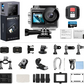 AKASO Brave 4 Pro Action Cam 4K30FPS 20MP Unterwasser Sport mit Zubehörpaket