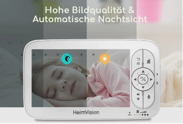 HeimVision HM136 Babyphone mit Kamera 5-Zoll-LCD HD 780P-Video