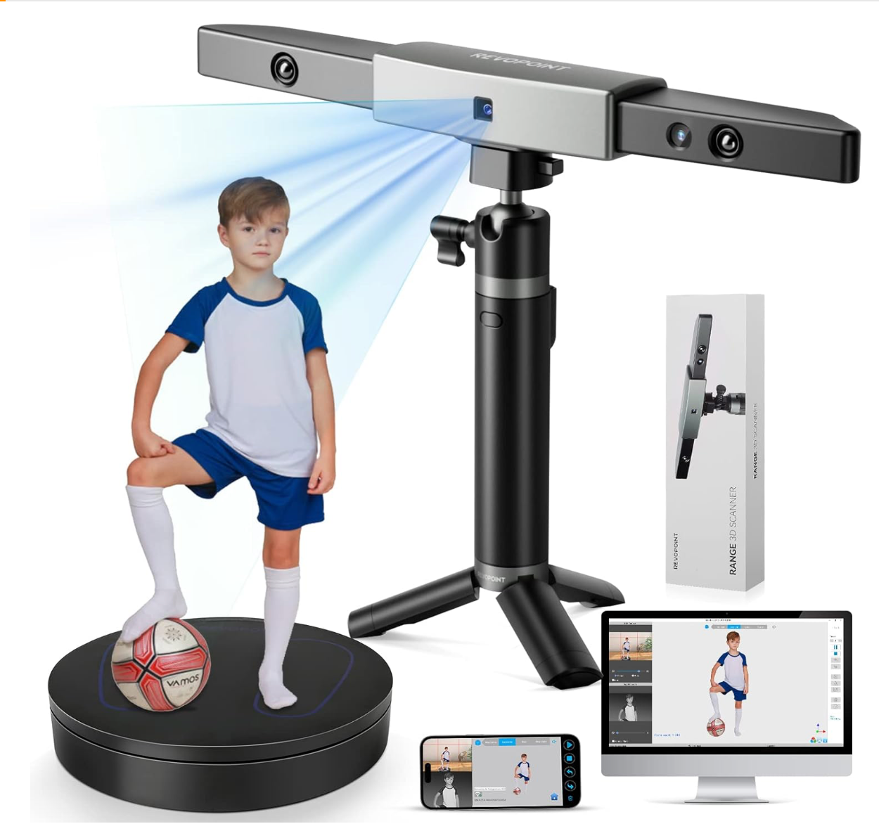 Revopoint Range 3D Scanner Premium Paket 0,1 mm Genauigkeit