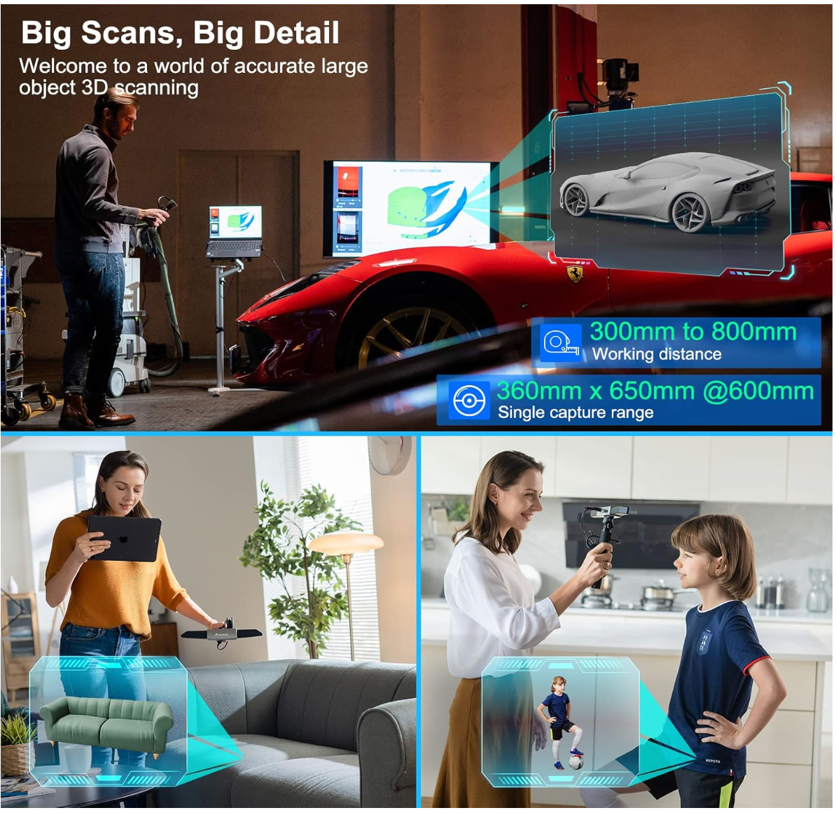 Revopoint Range 3D Scanner Premium Paket 0,1 mm Genauigkeit