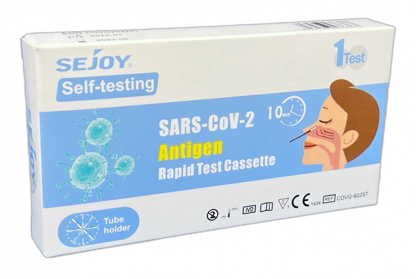 500 STK SEJOY Laientest Corona Schnelltest Antigen Nasal Selbsttest Covid-19 1er Packung